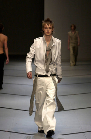 SS2003 Dior “Follow Me” moto biker zipper jacket