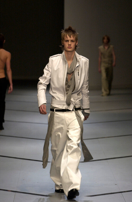 SS2003 Dior “Follow Me” moto biker zipper jacket