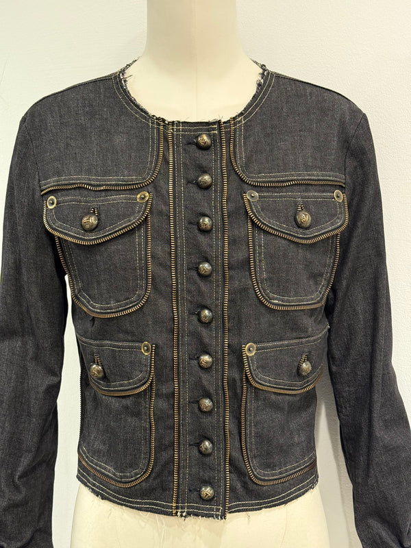 2000s Gianfranco Ferré multi zipper jacket