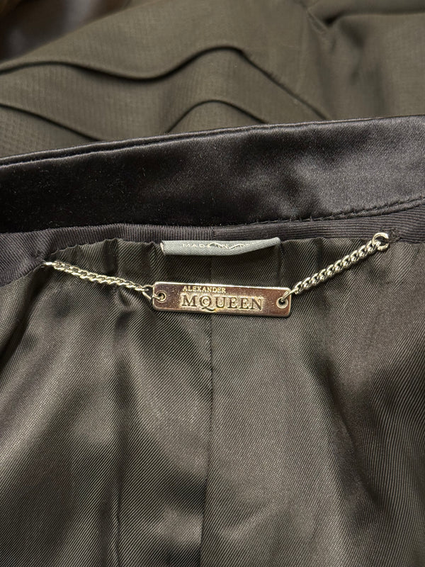 2004 Alexander McQueen asymmetric drape jacket