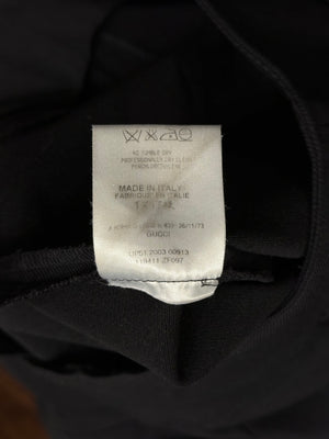 2003 Gucci black low-rise flared trousers
