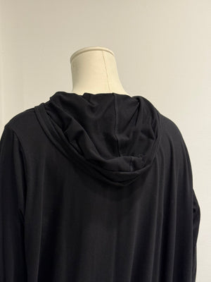 2010s Yohji Yamamoto asymmetrical draped hoodie shirt