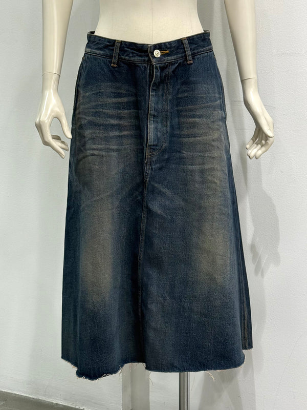 2020 Balenciaga faded wide skirt