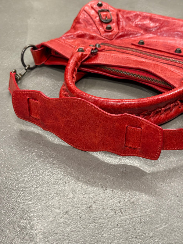Balenciaga red city bag