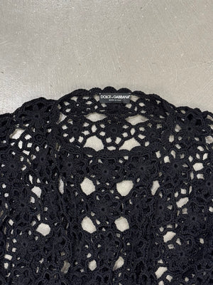2000s Dolce & Gabbana 1/1 hand knitted net sweater