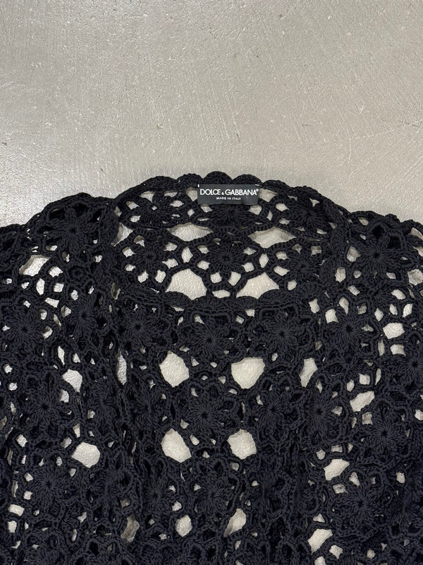 2000s Dolce & Gabbana 1/1 hand knitted net sweater