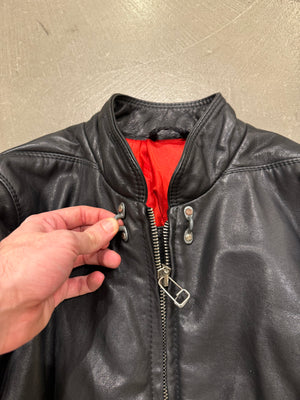 1990s Dirk Bikkembergs anatomical muscle cropped leather jacket
