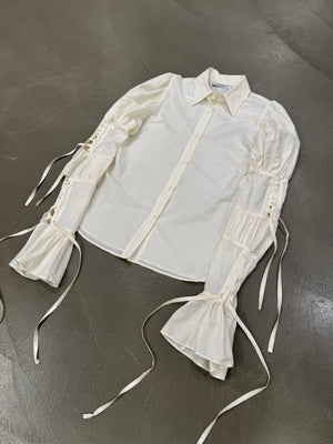 A/W 2002 Yves Saint Laurent by Tom Ford runway lace-up shirt