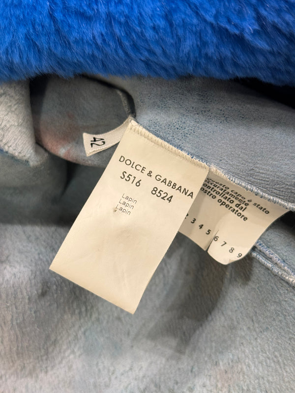 A/W1999 Dolce & Gabbana tie-dyed lapin fur cropped jacket