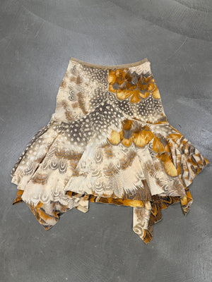 S/S2004 Roberto Cavalli feather print set