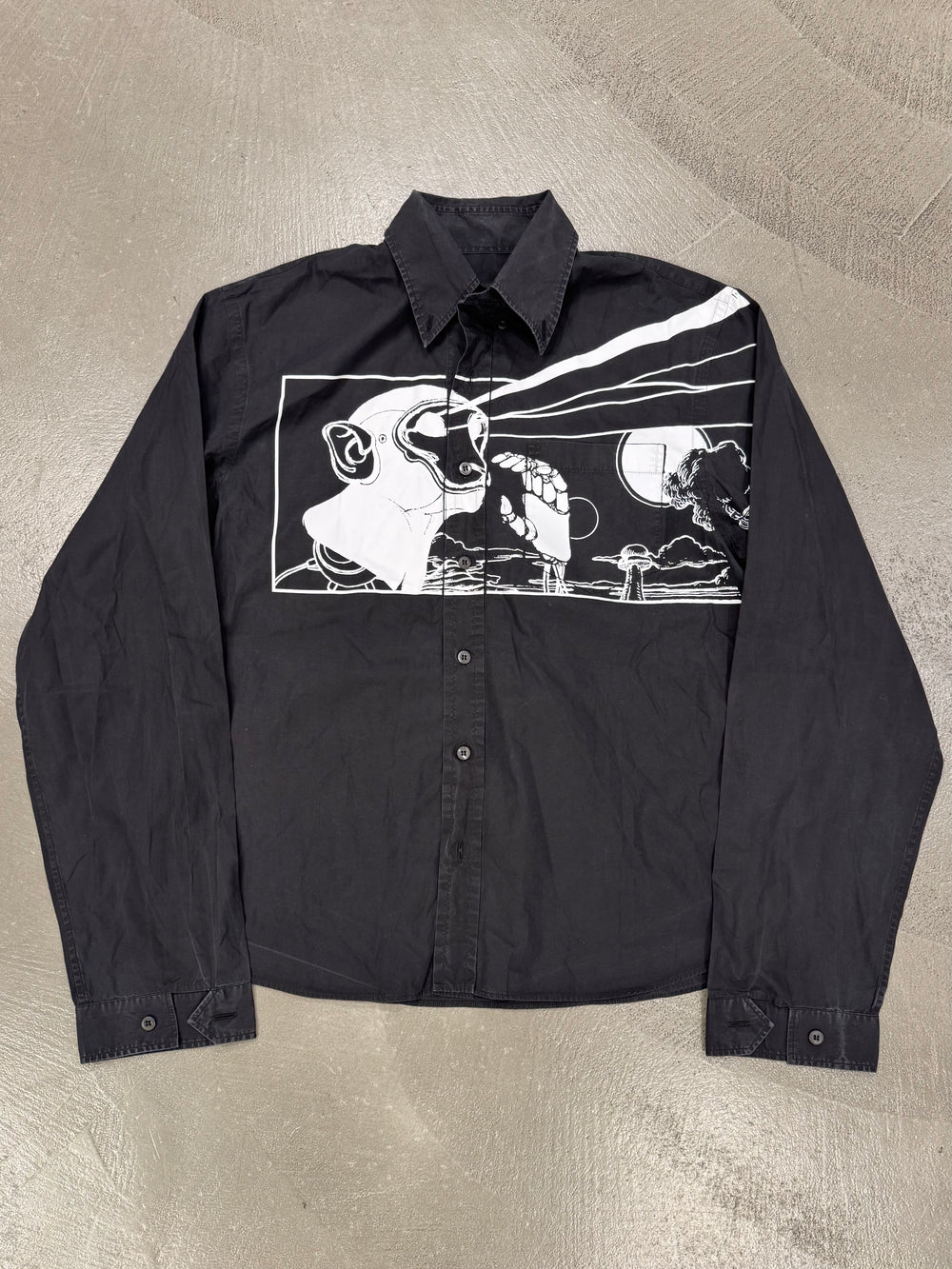 S/S 2018 Prada James Jean “Laser Monkey” runway shirt