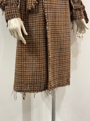 A/W2004 Junya Watanabe distressed tweed runway coat