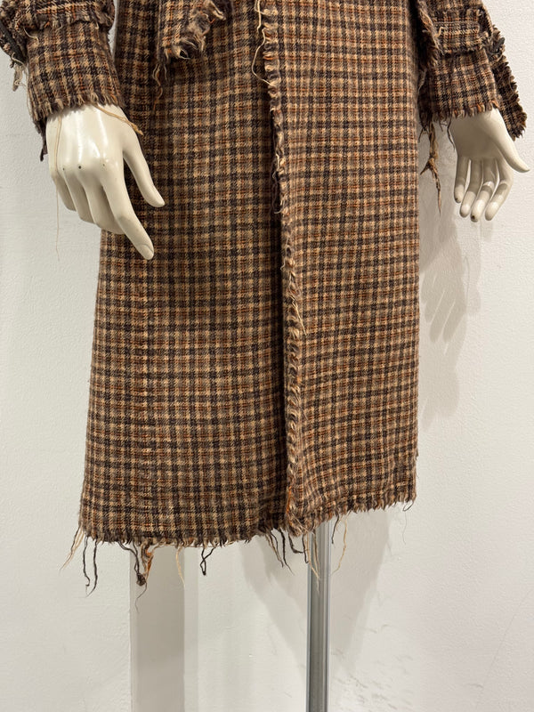 A/W2004 Junya Watanabe distressed tweed runway coat