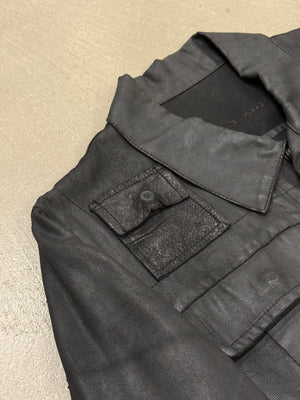 S/S2003 Rick Owens "Suckerball" runway waxed denim jacket
