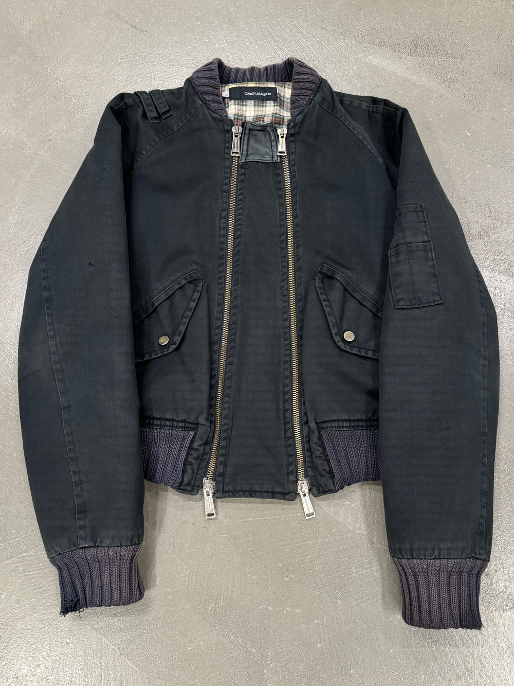 A/W 2004 Dsquared2 aviator double zipper bomber jacket