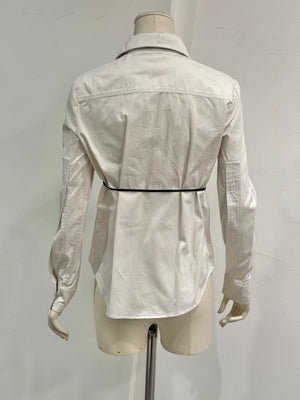 2000s Gucci by Tom Ford leather cord shirt