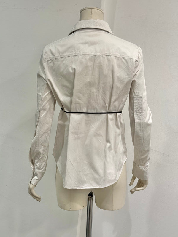2000s Gucci by Tom Ford leather cord shirt