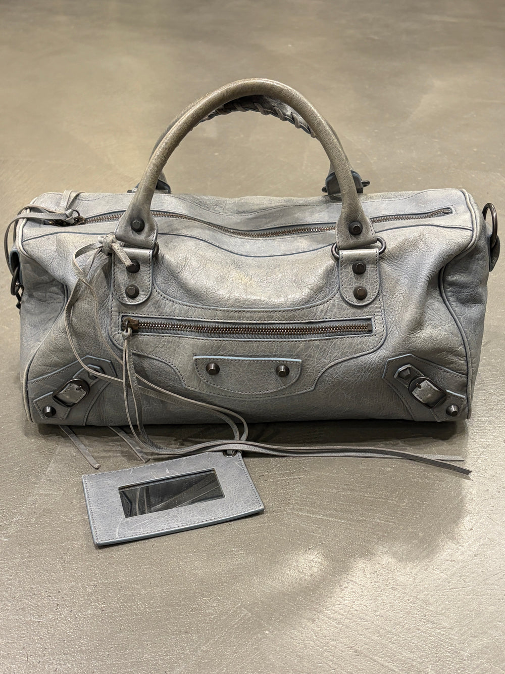 2010S Balenciaga leather bowler City bag