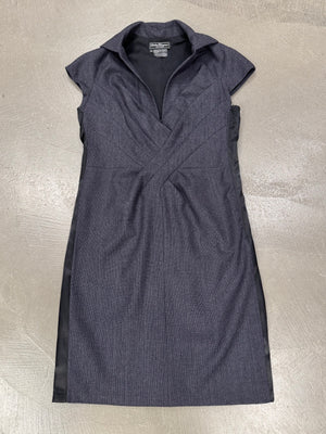1990s Salvatore Ferragamo midi collar dress