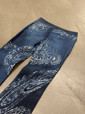 2000s Cavalli paisley print flare jeans