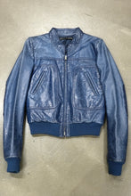Load image into Gallery viewer, 2007 Balenciaga by Nicolas Ghesquiere cropped leather bomber jacket
