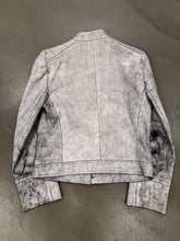 Load image into Gallery viewer, 2002 Ann Demeulemeester runway cracked leather napoleon military jacket
