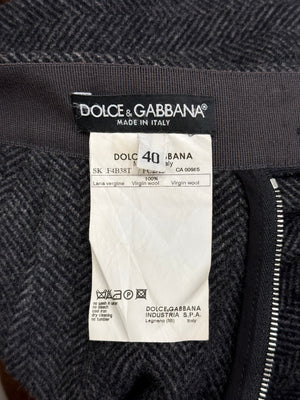 2000s Dolce & Gabbana wool pelate skirt