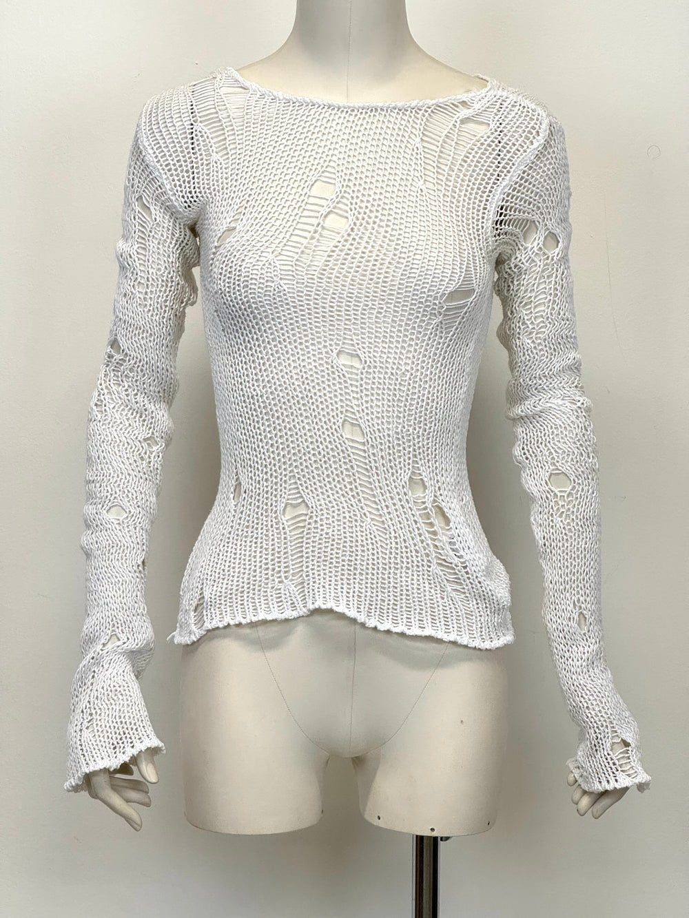 2000s D&G ripped distressed sweater knit