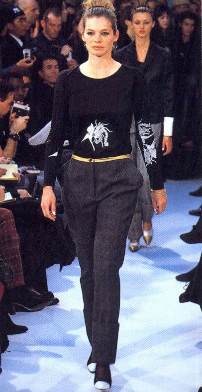 AW1995 Helmut Lang Phoenix sheer t-shirt with slashed elbow