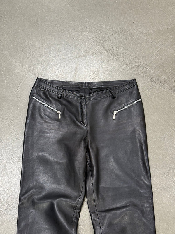 1990s Gianni Versace zipper leather pants