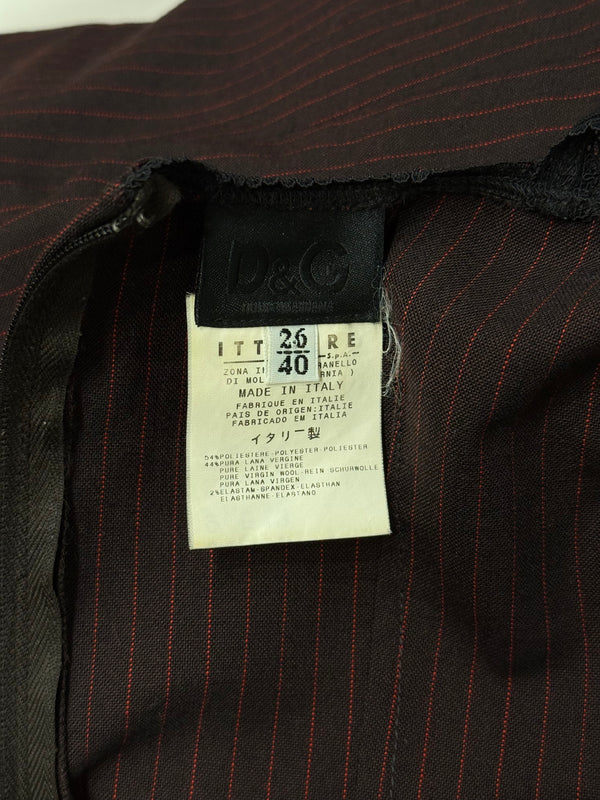 2000s Dolce & Gabbana pinstripe corset top