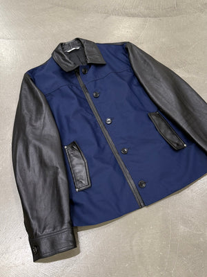 2010s Dior hybrid varsity leather jacket