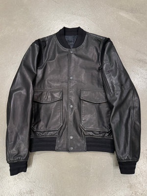 2010s Dior saddle leather cargo bomber jacket