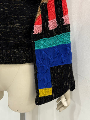 F/W1994 Chanel geometric color-block intarsia sweater