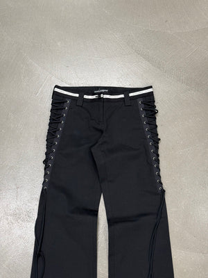 A/W2003 Dolce & Gabbana bondage lace-up pants