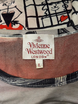 A/W2005 Vivienne Westwood "Propaganda" graphic mesh