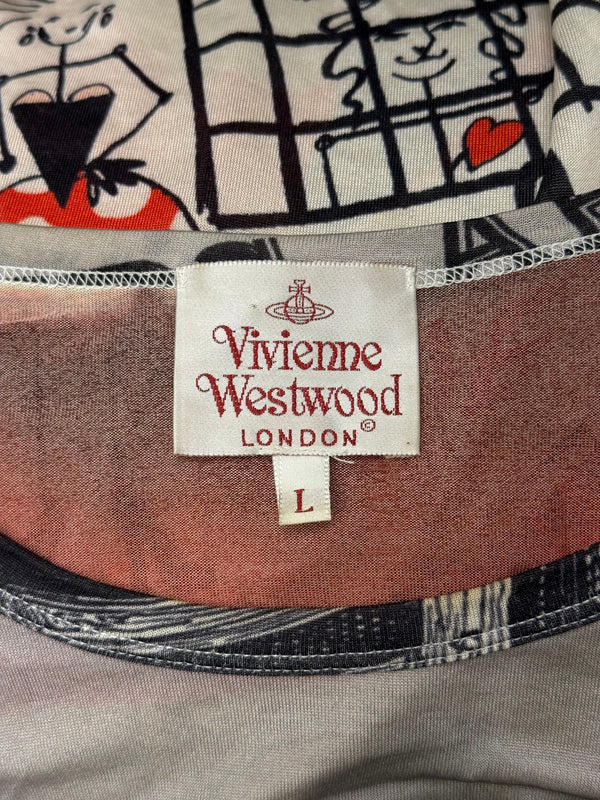 A/W2005 Vivienne Westwood "Propaganda" graphic mesh