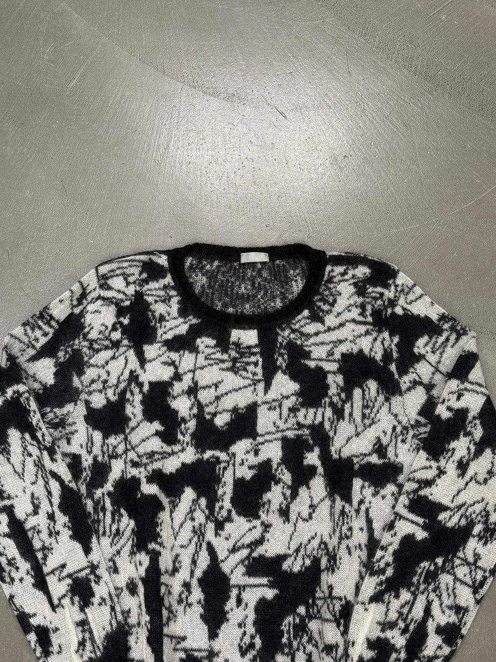 A/W2007 Dior Homme runway abstract print mohair sweater