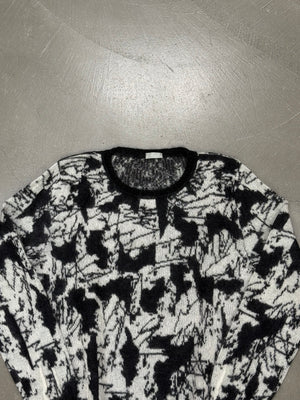A/W2007 Dior Homme runway abstract print mohair sweater
