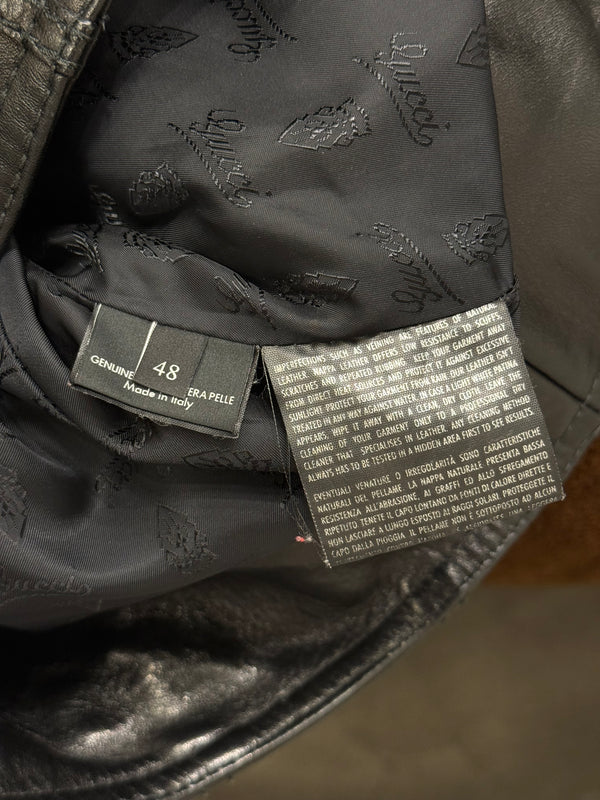 S/S2005 Gucci military officer leather jacket