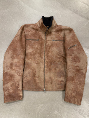 2000s Armani faded faux shearling jacket