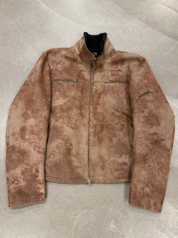 2000s Armani faded faux shearling jacket