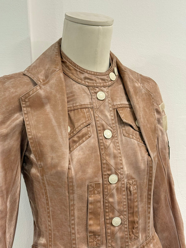 S/S2005 Christian Dior by Galliano runway silk officer jacket