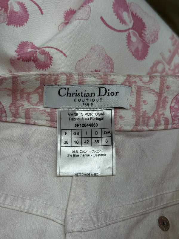 2000s Christian Dior by Galliano capri monogram pants
