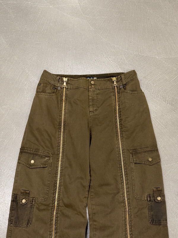 2003 Dolce & Gabbana multi pocket full zip utility cargo pants