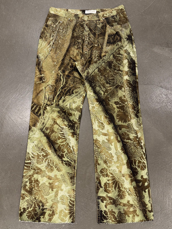 2000s Roberto Cavalli print embellished jeans