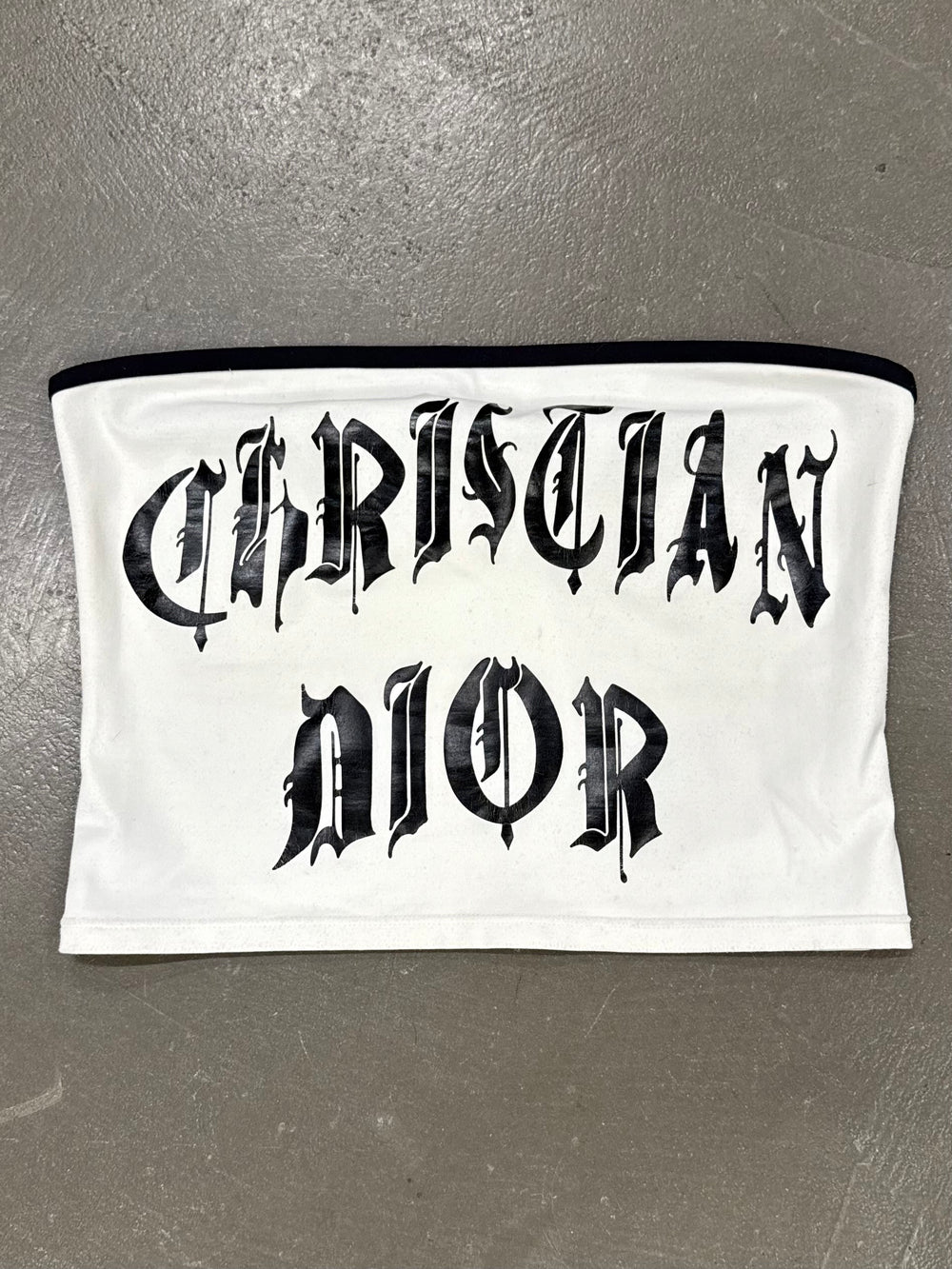 S/S2002 Christian Dior by Galliano gothic hardcore logo top