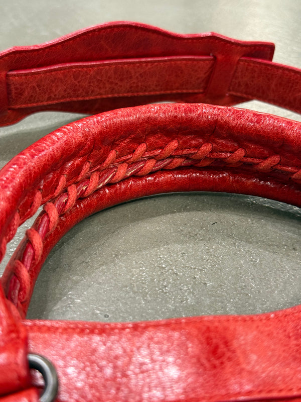 Balenciaga red city bag