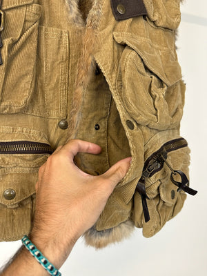 AW2002 Dolce & Gabbana cargo fur vest