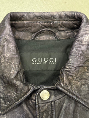 2010s Gucci "Guccissima" monogram leather jacket
